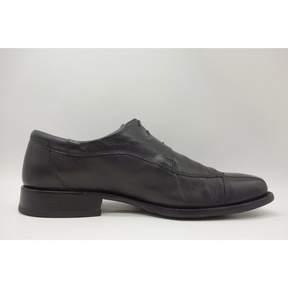 Johnston Murphy Black Leather Cap Toe Lace Up Dress Oxfords Shoes Men\'s 11.5 M